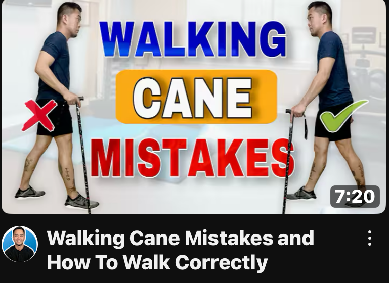 Watch “Walking Cane Mistakes and How To Walk Correctly” on YouTube ...