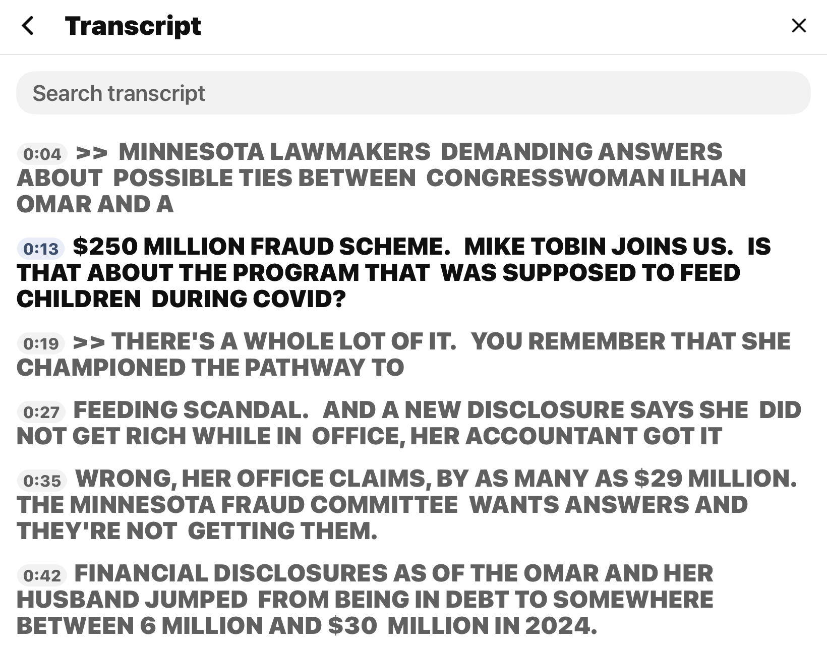 Watch “Lawmakers Demand answers from Omar over financial disclosure ...